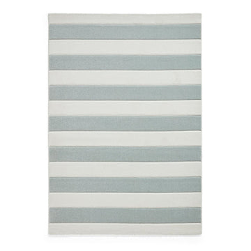 Catherine Lansfield Cove Stripe Modern Linear Durable Easy-Care Carved High Density Polyproplyene Light Sage Green/Cream Rug-Think Rugs-Rug Love - The Most Loved Rug Store